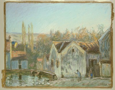 Moret-sur-Loingin kulma tekijältä Alfred Sisley