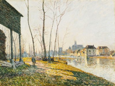 Helmikuun aamu Moret-sur-Loingissa; Helmikuun aamu Moret-sur-Loingissa, 1881 tekijältä Alfred Sisley