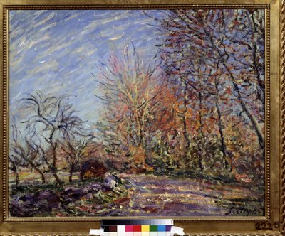 ""A la lisiere de la foret de Fontainebleau"" (Fontainebleaun metsän reunassa) Alfred Sisleyn (1839-1899) maalaus 1855 (Impressionismi) Pushkinin taidemuseo, Moskova tekijältä Alfred Sisley
