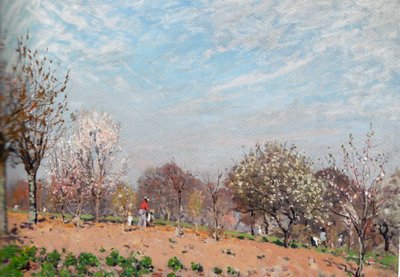 Omenapuut kukkivat Louveciennesissä tekijältä Alfred Sisley