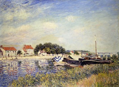 Loingin pankit Saint-Mammesissa; Bords du Loing a Saint-Mammes, 1885 tekijältä Alfred Sisley