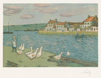 Joen rannat, 1897 tekijältä Alfred Sisley