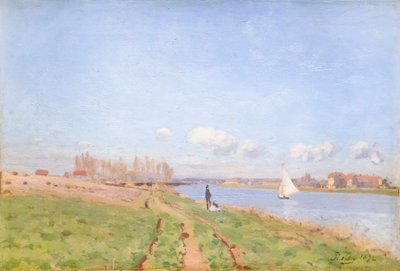 Seinen ranta Argenteuilissa tekijältä Alfred Sisley