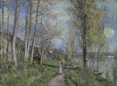 Seinen rannat, n. 1880-1881 tekijältä Alfred Sisley