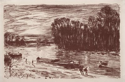 Banks of the Loing, lähellä Saint-Mammèsia tekijältä Alfred Sisley