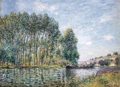Ranska: Tournant du Loing à Moret tekijältä Alfred Sisley