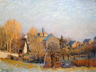 Pakkanen Louveciennesissä, 1873. tekijältä Alfred Sisley
