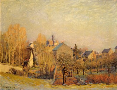 Pakkas aamu Louveciennesissä tekijältä Alfred Sisley