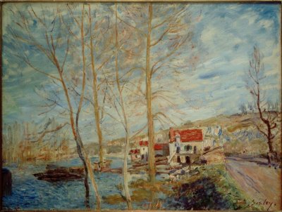 Tulva Moretissa tekijältä Alfred Sisley