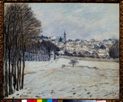 Alfred Sisleyn (1839-1899) La neige a Marly Painting 1875 su. 0,46x0,56 m Pariisi, musee d