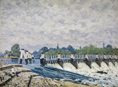 Molesey Weir, Hampton Court tekijältä Alfred Sisley