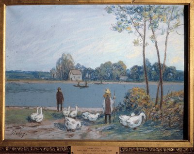 Loingin reunalla. Alfred Sisleyn (1839 - 1899) maalaus tekijältä Alfred Sisley