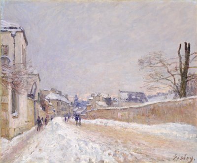 Rue Eugène Moussoir Moretissa: Talvi tekijältä Alfred Sisley