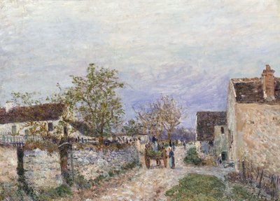 Street Veneuxissa, 1883 tekijältä Alfred Sisley