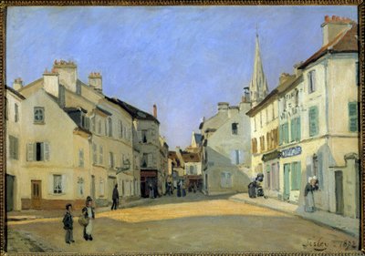 Rue de la Chaussée Argenteuilissa tai Paikka Argenteuilissa Alfred Sisleyn (1839-1899) maalaus. 1872. Koko 0,46x0,66 m. Pariisi, Musee d