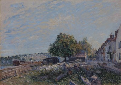 Saint-Mammès - aamu tekijältä Alfred Sisley
