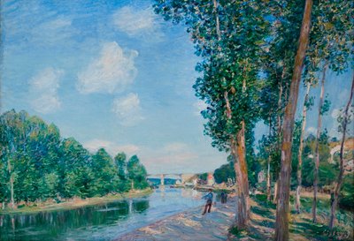 Saint Mammes, Soleil de June - Alfred Sisleyn (1839-1899) maalaus tekijältä Alfred Sisley
