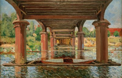 Sous le pont de Hampton Court tekijältä Alfred Sisley