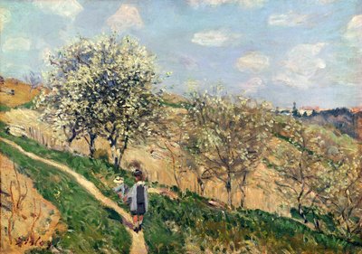 Kevät Bougivalissa tekijältä Alfred Sisley
