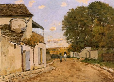 Katu Louveciennesissä (Rue de la Princesse), n. 1873 (öljy kankaalle) tekijältä Alfred Sisley