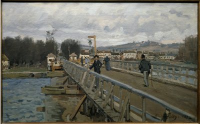 Argenteuil Footbridge - öljy kankaalle tekijältä Alfred Sisley