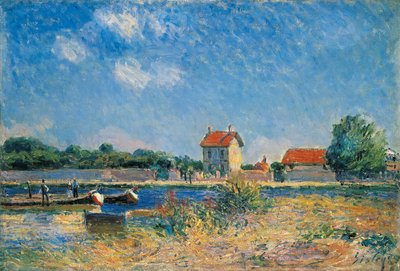 Canal du Loingin rannat Saint-Mammesissa tekijältä Alfred Sisley
