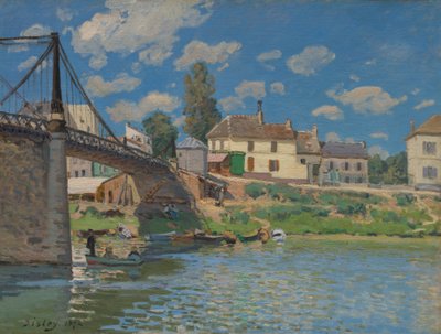 Villeneuve-la-Garennen silta, 1872. tekijältä Alfred Sisley