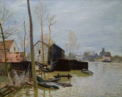 Tulvat Moretissa, 1889 tekijältä Alfred Sisley