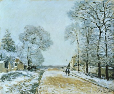 Tie, lumiefekti, 1876 tekijältä Alfred Sisley