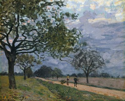Tie Versaillesista Louveciennesiin, luultavasti 1879. tekijältä Alfred Sisley