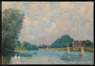 Thames Hampton Courtin kohdalla tekijältä Alfred Sisley