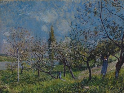 Puutarha keväällä tekijältä Alfred Sisley