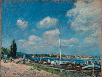 Proomujen purku Billancourtissa, 1877. tekijältä Alfred Sisley