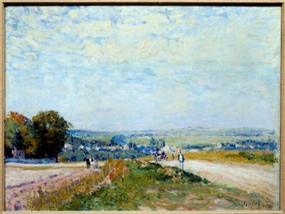 Näkymä chemin de Montbuissonista Louveciennesiin Alfred Sisleyn (1839-1899) maalaus 1800-luvun su. 0,46 x 0,61 m Pariisi, Orangerie Museum tekijältä Alfred Sisley