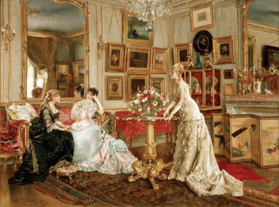 A.Stevens, Das Schreibzimmer des Malers tekijältä Alfred Emile Stevens