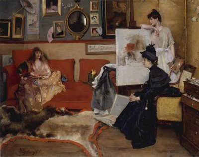 Studiossa, 1888. tekijältä Alfred Emile Stevens
