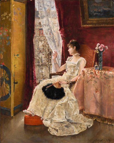 Haaveilu, 1885. tekijältä Alfred Emile Stevens