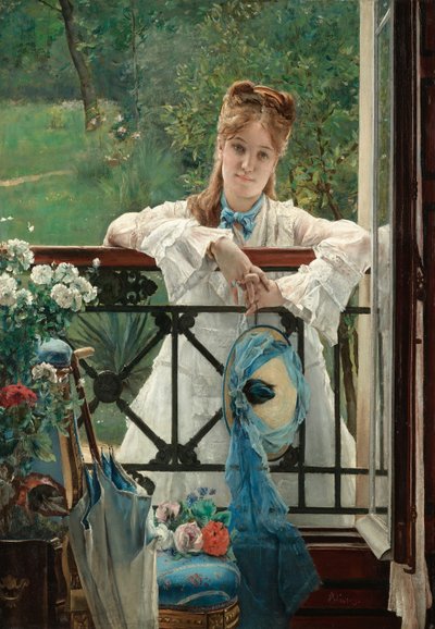 Sininen nauha, noin 1894. tekijältä Alfred Emile Stevens