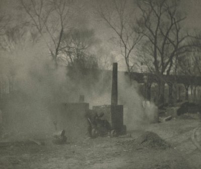 Kameratyö: The Asphalt Paver, New York, 1892. tekijältä Alfred Stieglitz