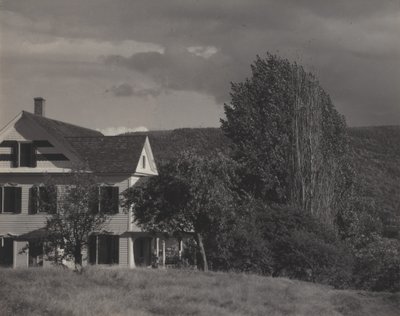 Talo ja poppelit, Lake George tekijältä Alfred Stieglitz