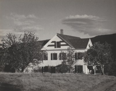 Talo ja puut, Lake George tekijältä Alfred Stieglitz