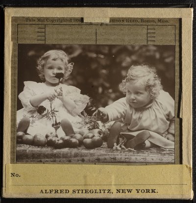 Veljentytöt - Flora pitelee kukkaa ja Hedwig tekijältä Alfred Stieglitz