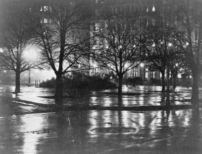Heijastuksia, yö, New York, n. 1898 (syväpaino) tekijältä Alfred Stieglitz