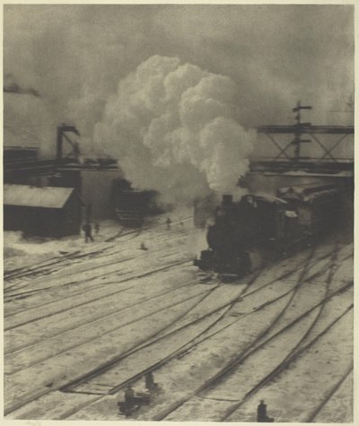 Rautatien piha, talvi tekijältä Alfred Stieglitz