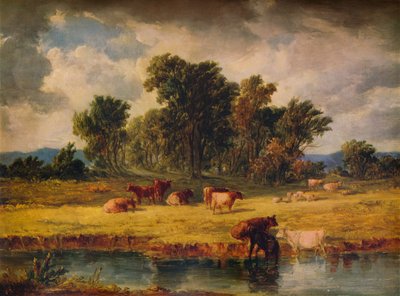 Banks of the Envy, lähellä Rhuddlania, 1852, 1938 tekijältä Alfred Vickers