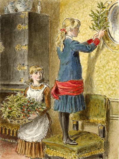 Sisustus jouluksi, pubi. 1854 tekijältä Alfred W. Cooper