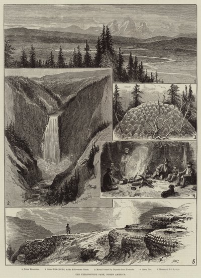 Yellowstone Park, Pohjois-Amerikka tekijältä Alfred W. Cooper