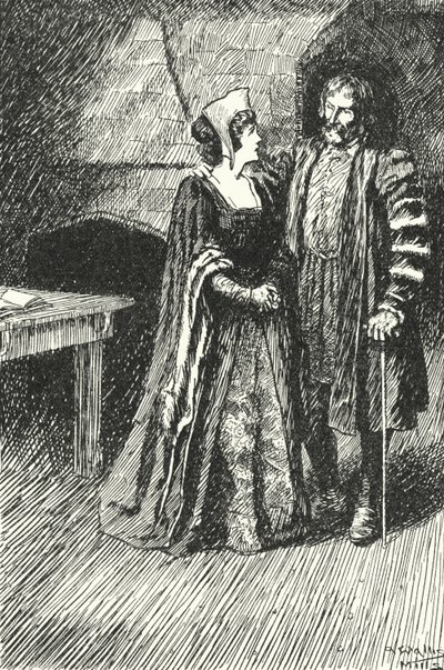 Margaret Roper, Sir Thomas Moren vanhin tytär, vierailemassa isänsä luona vankilassa, 1535 tekijältä Alfred Wallis Mills