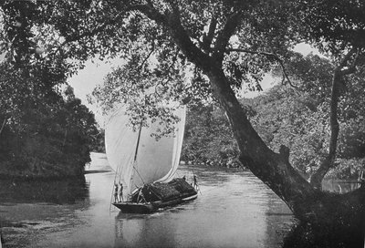 Padda Boat in Full Sail, c1890, 1910 tekijältä Alfred William Amandus Plate