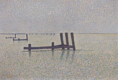 Englannin kanava Nieuwpoortissa. Noin 1889 tekijältä Alfred William Finch